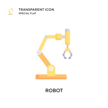 Robot vektör simgesi. Düz çizim. EPS 10 vektörü.