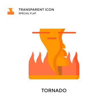 Tornado vektör simgesi. Düz çizim. EPS 10 vektörü.