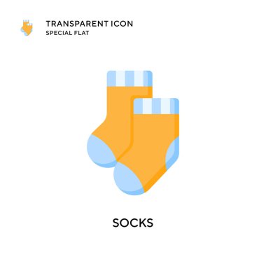 Çorap vektör ikonu. Düz çizim. EPS 10 vektörü.