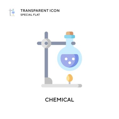 Kimyasal vektör simgesi. Düz çizim. EPS 10 vektörü.