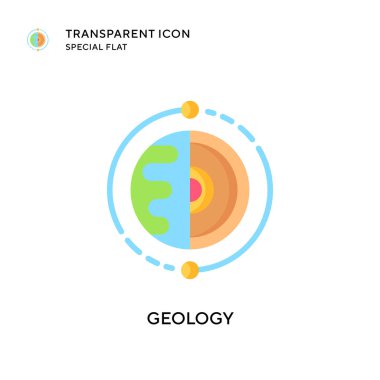 Jeoloji vektör simgesi. Düz çizim. EPS 10 vektörü.