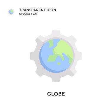 Dünya vektör simgesi. Düz çizim. EPS 10 vektörü.