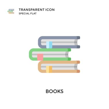 Kitap vektör simgesi. Düz çizim. EPS 10 vektörü.