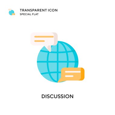 Tartışma vektör simgesi. Düz çizim. EPS 10 vektörü.