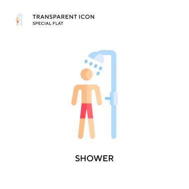 Duş vektör simgesi. Düz çizim. EPS 10 vektörü.