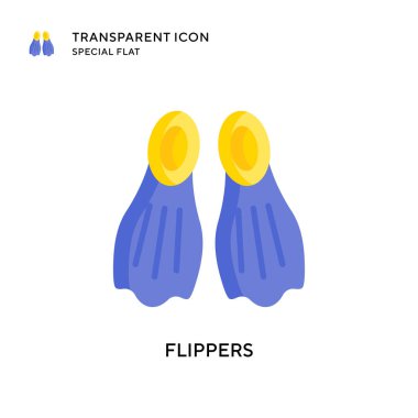 Flippers vektör simgesi. Düz çizim. EPS 10 vektörü.