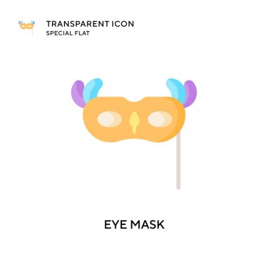 Göz maskesi vektör simgesi. Düz çizim. EPS 10 vektörü.