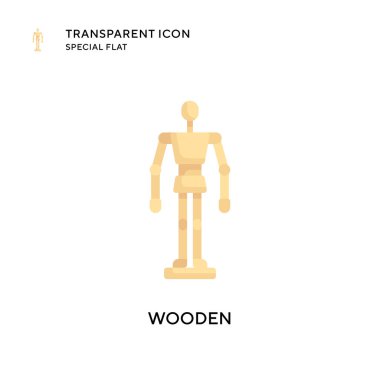 Tahta vektör simgesi. Düz çizim. EPS 10 vektörü.