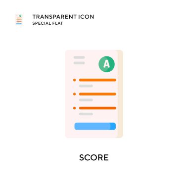 Skor vektörü simgesi. Düz çizim. EPS 10 vektörü.