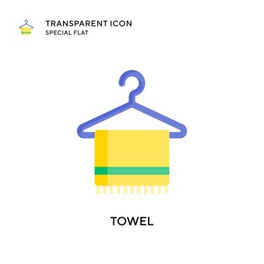 Havlu vektör simgesi. Düz çizim. EPS 10 vektörü.