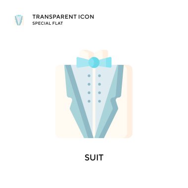 Takım elbise vektör simgesi. Düz çizim. EPS 10 vektörü.