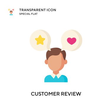 Müşteri değerlendirme vektör simgesi. Düz çizim. EPS 10 vektörü.