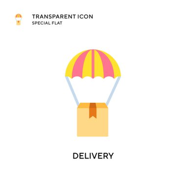 Teslimat vektör simgesi. Düz çizim. EPS 10 vektörü.