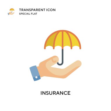 Sigorta vektör simgesi. Düz çizim. EPS 10 vektörü.