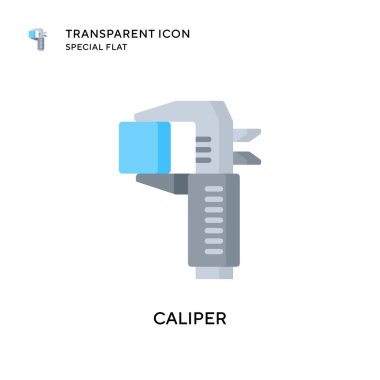 Caliper vektör simgesi. Düz çizim. EPS 10 vektörü.