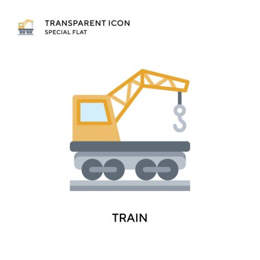 Tren vektör simgesi. Düz çizim. EPS 10 vektörü.