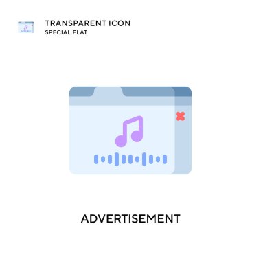 Reklam vektörü simgesi. Düz çizim. EPS 10 vektörü.