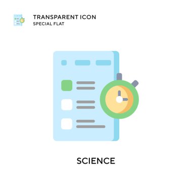 Bilim vektör simgesi. Düz çizim. EPS 10 vektörü.