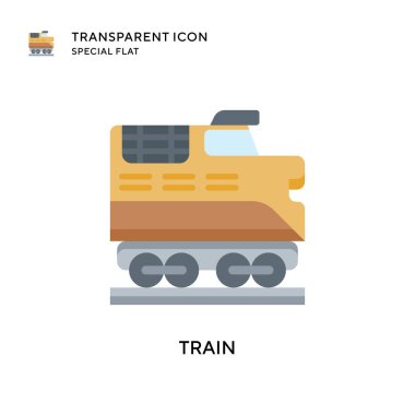 Tren vektör simgesi. Düz çizim. EPS 10 vektörü.
