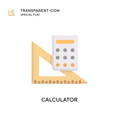 Hesap makinesi vektör simgesi. Düz çizim. EPS 10 vektörü.