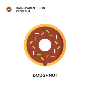 Çörek vektör ikonu. Düz çizim. EPS 10 vektörü.