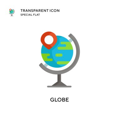 Dünya vektör simgesi. Düz çizim. EPS 10 vektörü.