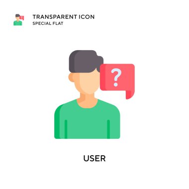 Kullanıcı vektör simgesi. Düz çizim. EPS 10 vektörü.