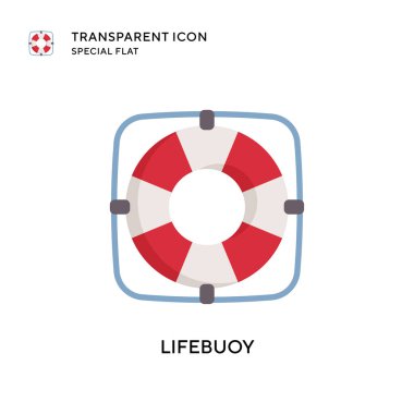 Lifebuoy vektör simgesi. Düz çizim. EPS 10 vektörü.