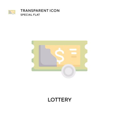 Piyango ikonu. Düz çizim. EPS 10 vektörü.