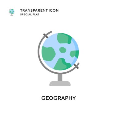 Coğrafya vektör simgesi. Düz çizim. EPS 10 vektörü.