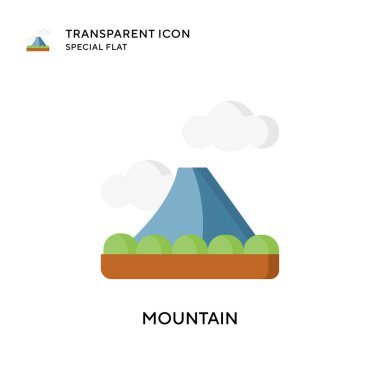 Dağ vektör simgesi. Düz çizim. EPS 10 vektörü.