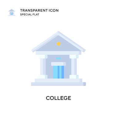 Üniversite vektör ikonu. Düz çizim. EPS 10 vektörü.