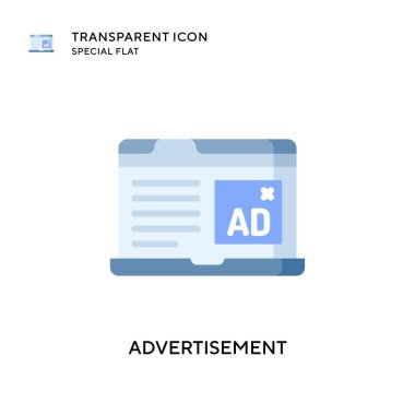 Reklam vektörü simgesi. Düz çizim. EPS 10 vektörü.