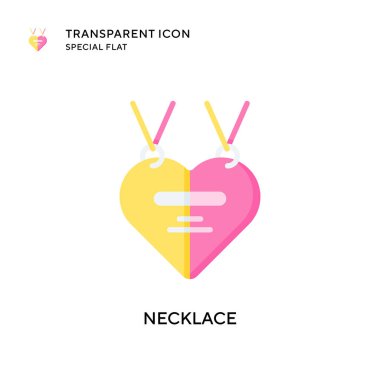 Kolye vektör simgesi. Düz çizim. EPS 10 vektörü.