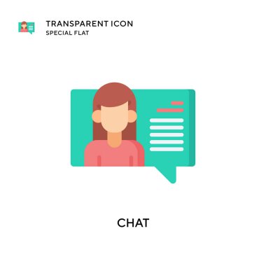 Sohbet vektörü simgesi. Düz çizim. EPS 10 vektörü.