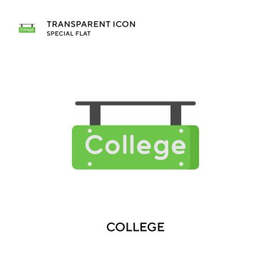 Üniversite vektör ikonu. Düz çizim. EPS 10 vektörü.