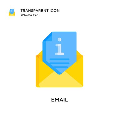 E- posta vektör simgesi. Düz çizim. EPS 10 vektörü.