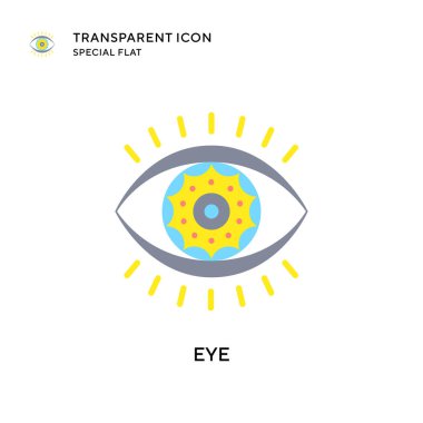 Göz vektör simgesi. Düz çizim. EPS 10 vektörü.