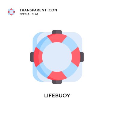 Lifebuoy vektör simgesi. Düz çizim. EPS 10 vektörü.