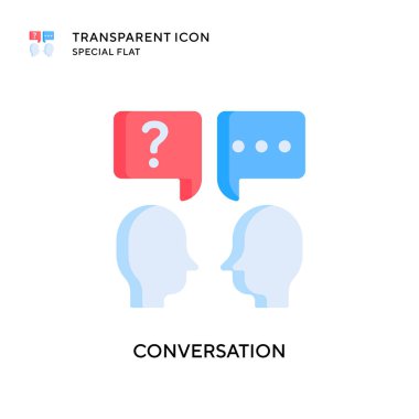 Konuşma vektör simgesi. Düz çizim. EPS 10 vektörü.