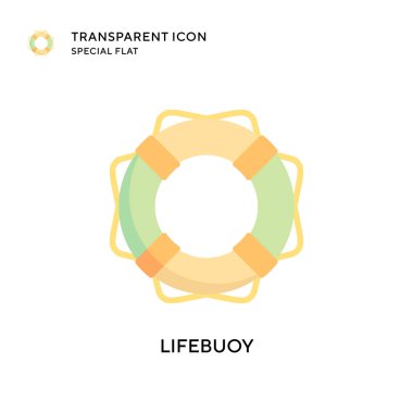 Lifebuoy vektör simgesi. Düz çizim. EPS 10 vektörü.