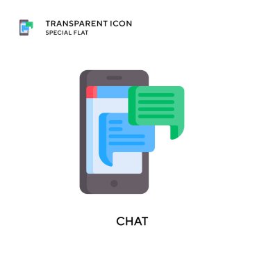 Sohbet vektörü simgesi. Düz çizim. EPS 10 vektörü.