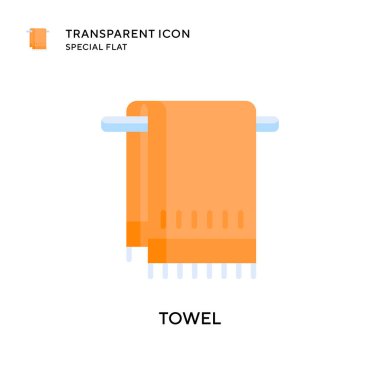 Havlu vektör simgesi. Düz çizim. EPS 10 vektörü.