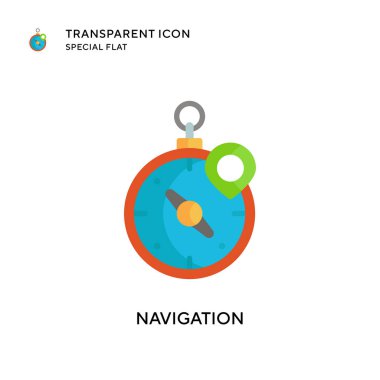 Navigasyon vektör simgesi. Düz çizim. EPS 10 vektörü.