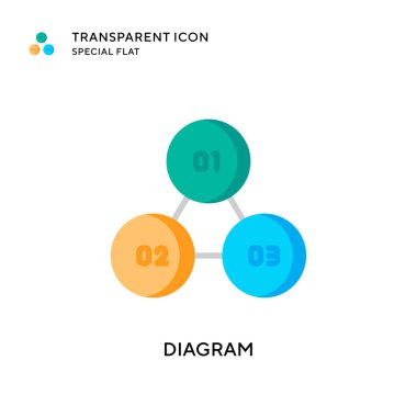 Diyagram vektör simgesi. Düz çizim. EPS 10 vektörü.