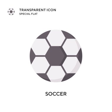 Futbol vektör simgesi. Düz çizim. EPS 10 vektörü.