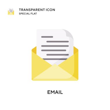 E- posta vektör simgesi. Düz çizim. EPS 10 vektörü.