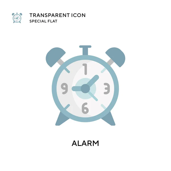 Icono Del Vector Alarma Ilustración Estilo Plano Eps Vector — Vector de stock