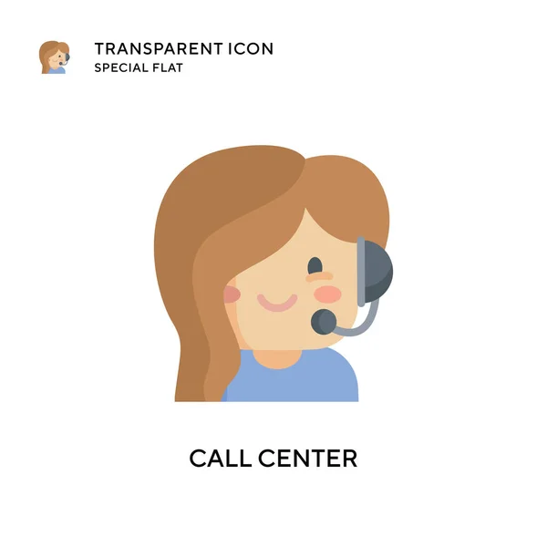 Callcenter Vectoricoon Platte Stijl Illustratie Eps Vector — Stockvector