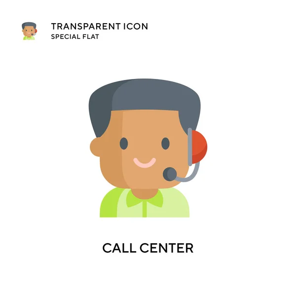 Callcenter Vectoricoon Platte Stijl Illustratie Eps Vector — Stockvector